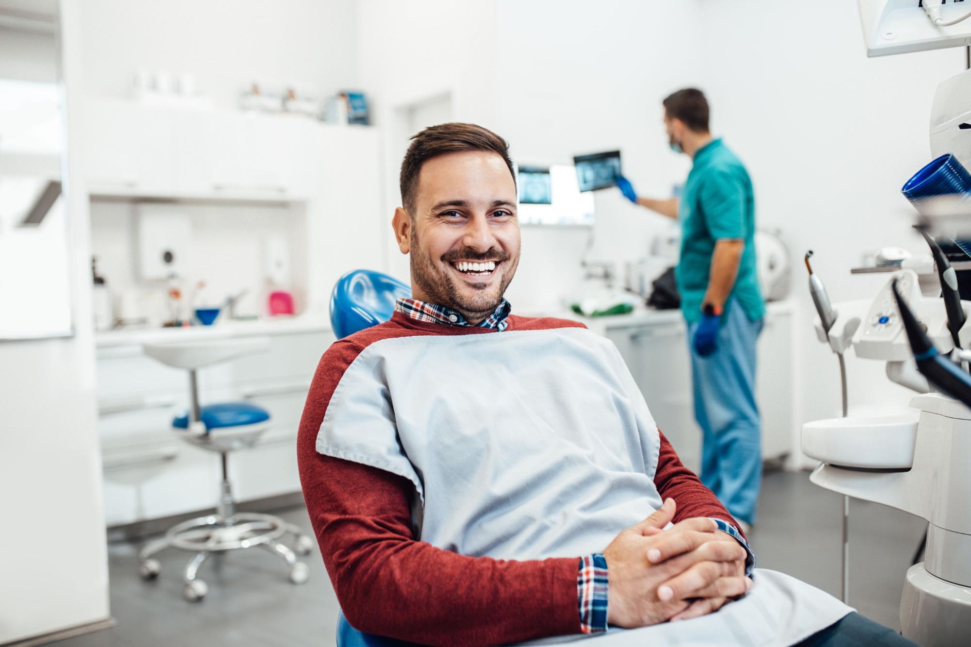 Adult patient receiving orthodontic treatment at Sunflower Orthodontics in Mansfield, TX